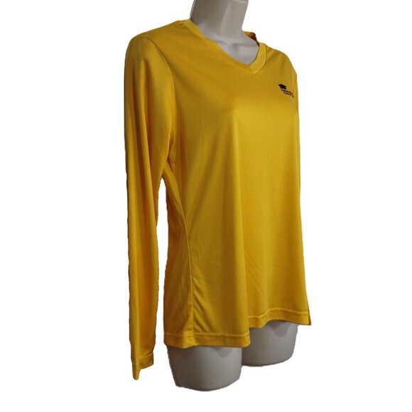 Team 365 Top Womens Small Yellow Long Sleeve SE Fundation Support Education - Picture 2 of 11